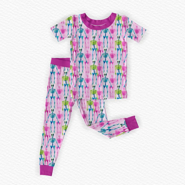 Skeletons Just Wanna Have Fun 2-Piece Pajama Set